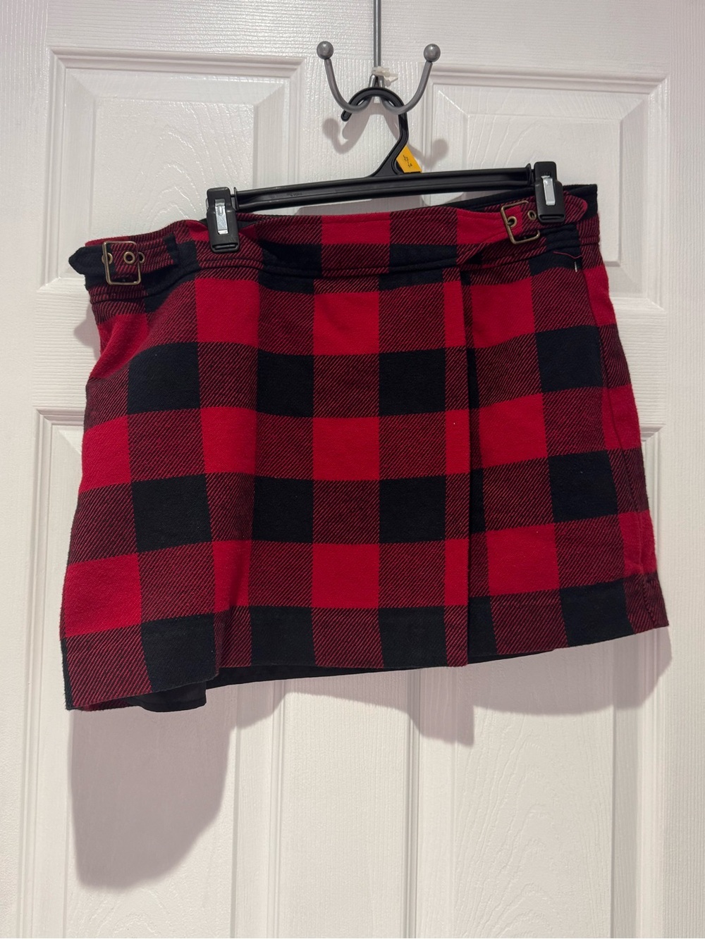 GAP Red and Black Buffalo Plaid Mini Skirt